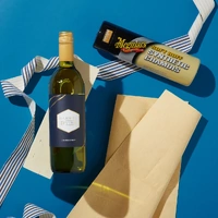 Car Chamois & White Wine Gift