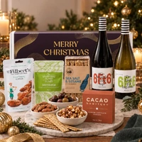 Merry Christmas Premium Wine and Cheese Board Selection