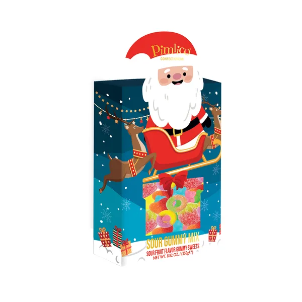 Pimlico Sour Gummy Mix Santa Sledge Box 250g
