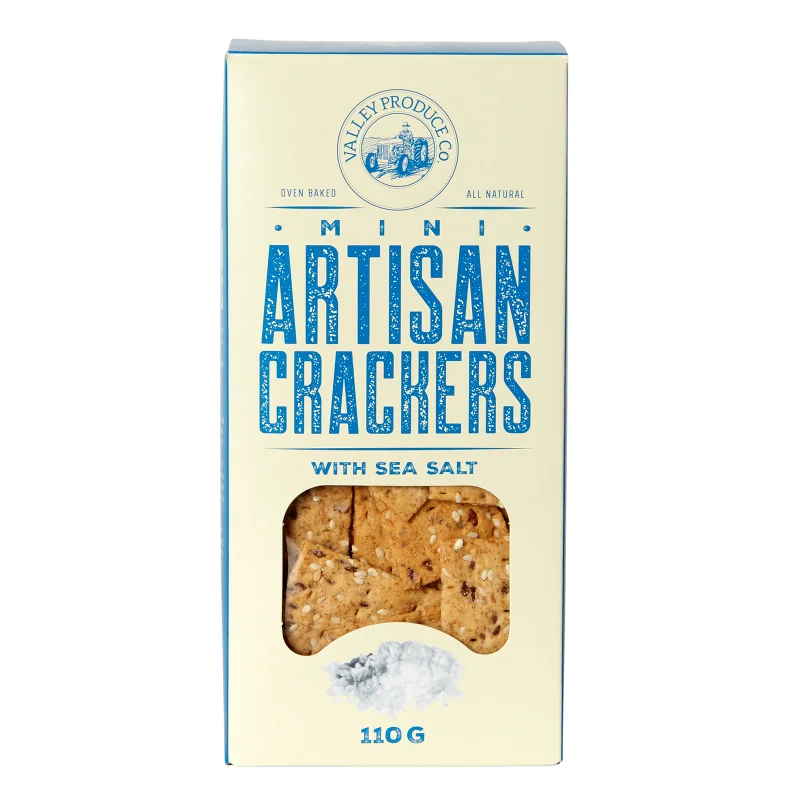Valley Produce Co Mini Artisan Crackers Sea Salt 110g