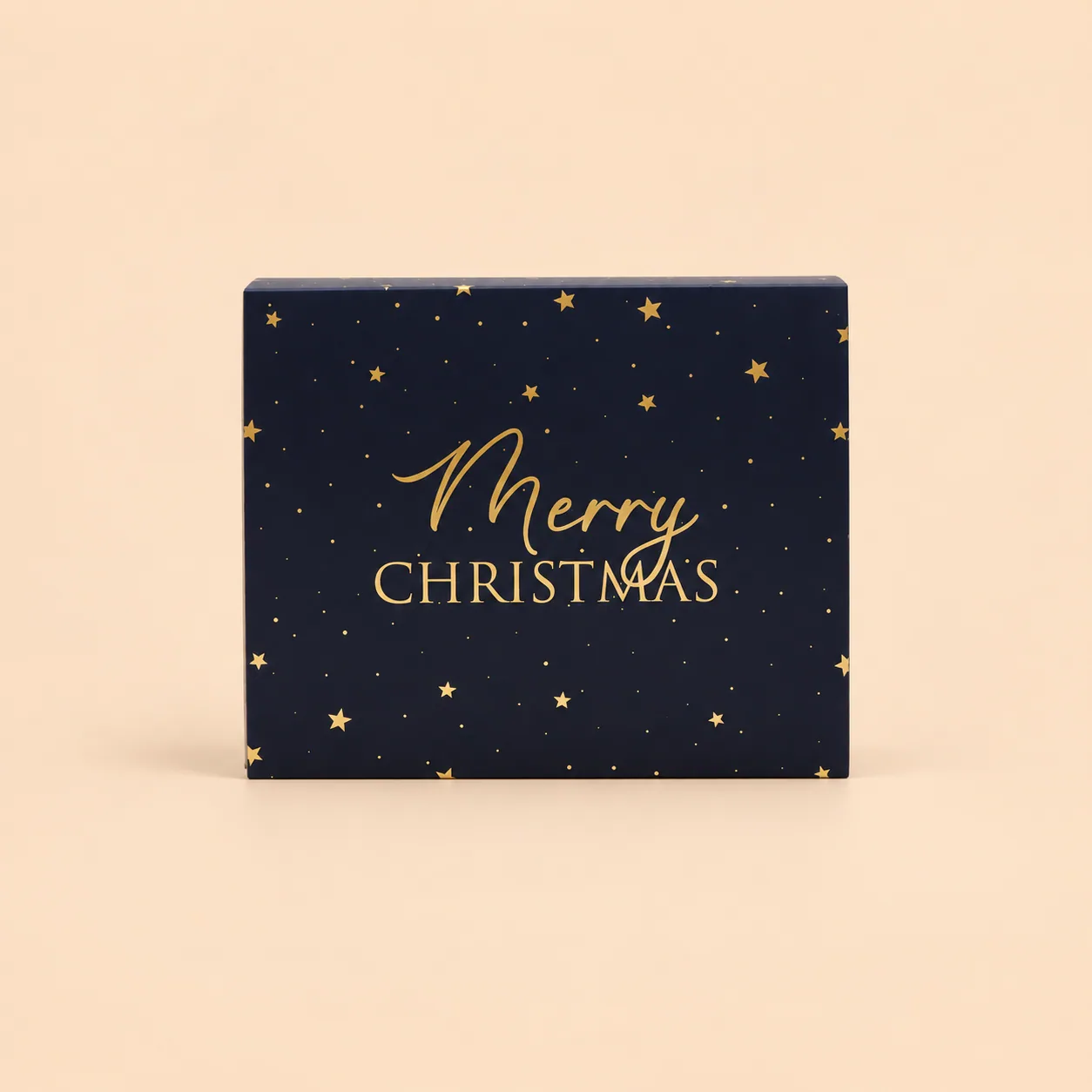 Premium White Gift Box with a Navy 'Merry Christmas' Sleeve