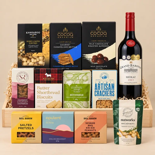 Chateau Tanunda Grand Barossa Shiraz & Gourmet Wooden Crate