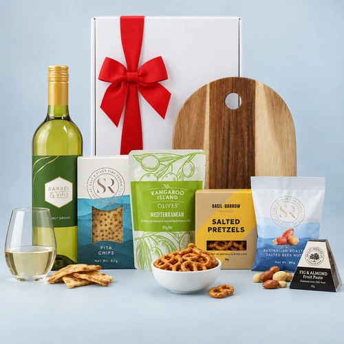 White Wine & Cheeseboard Hamper