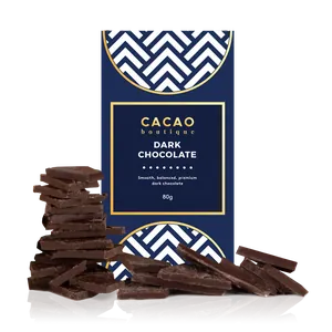 Cacao Boutique Dark Chocolate Bar 80g