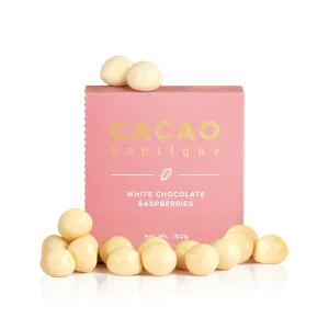 Cacao Boutique White Chocolate Raspberries 150g