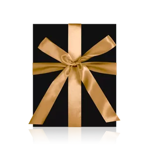 Premium Glossy Gift Box With Gold Ribbon