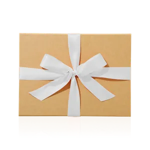 Premium Kraft Gift Box With White Ribbon