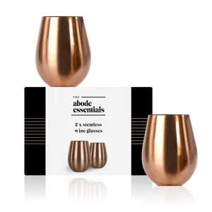 The Abode Essentials Stemless Wine Glass Set