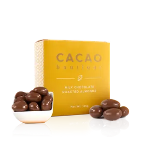 Cacao Boutique Milk Chocolate Roasted Almonds 125g