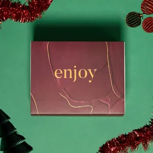 Premium White Gift Box with a red 'Enjoy' Sleeve