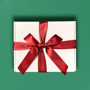Premium White Gift Box with a Yellow 'Merry Christmas' Sleeve