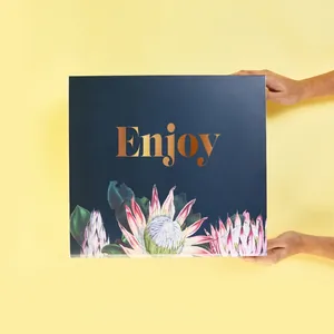 Premium Glossy Gift Box With Foiled Botanical Sleeve