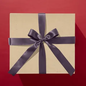 Premium Kraft Gift Box With Hand-bowed Satin Ribbon