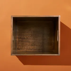 Large Premium Wooden Crate With a Emerald Ribbon