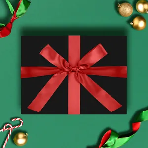 Premium Black Gift Box With A Red Ribbon
