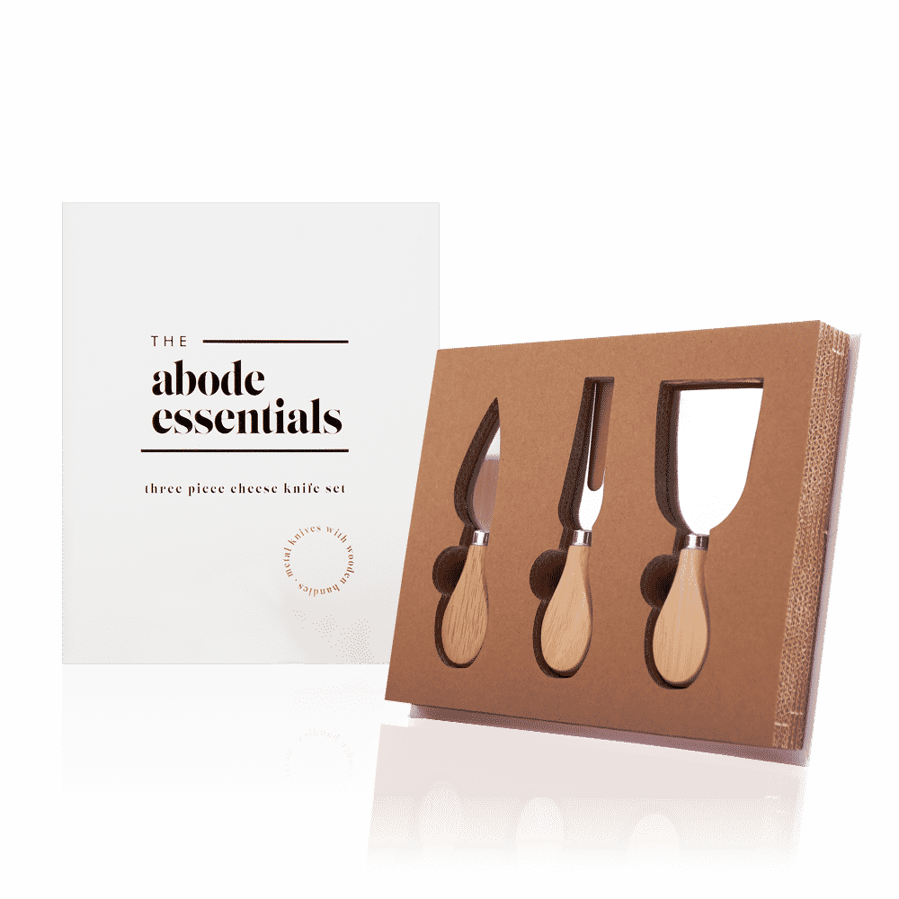 The Abode Essentials 3 Piece Cheese Knife Set