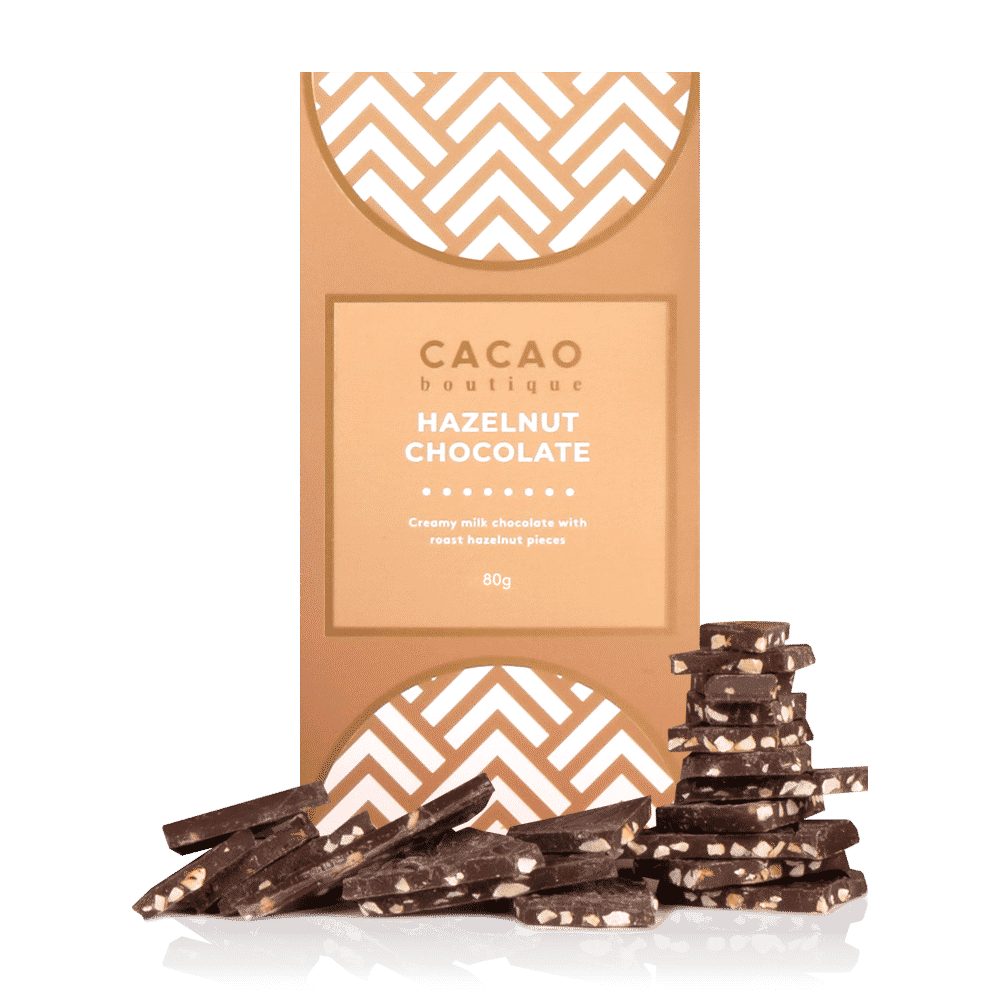 Cacao Boutique Hazelnut Chocolate Bar 80g